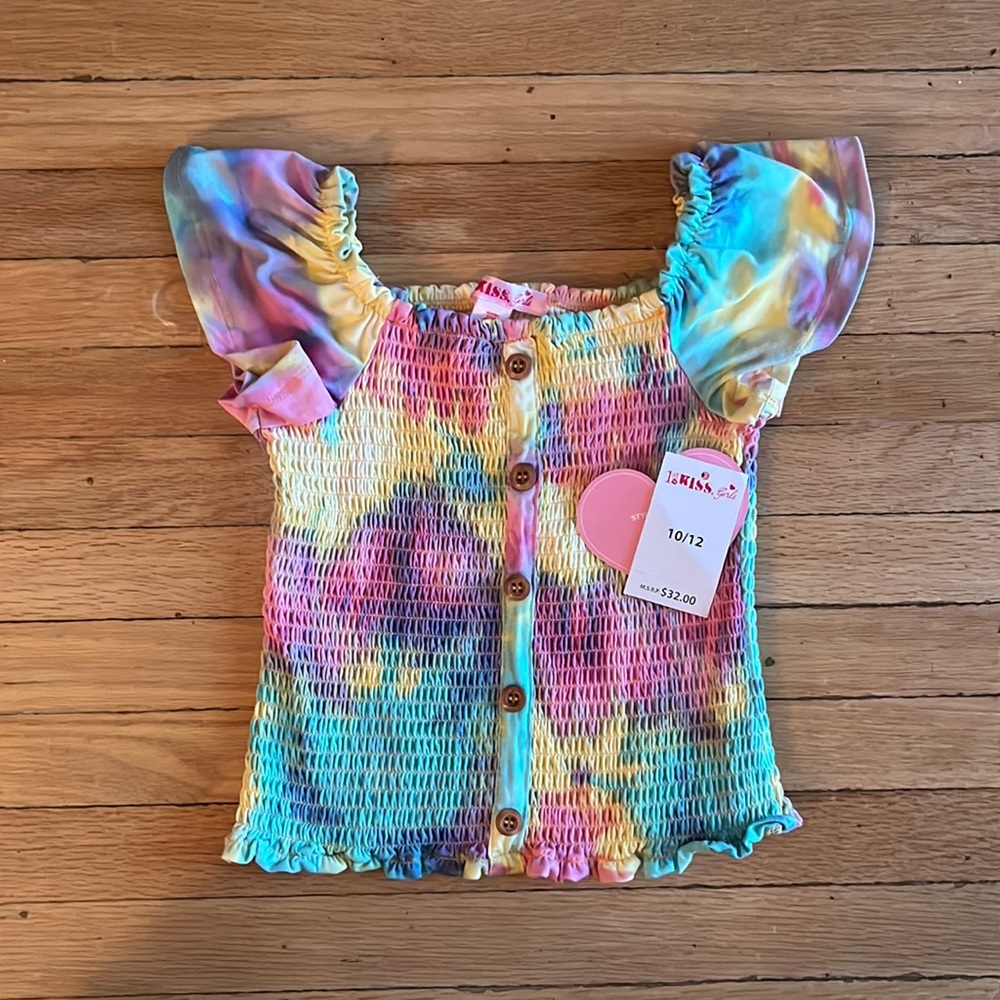 Tie Die Cap sleeve top